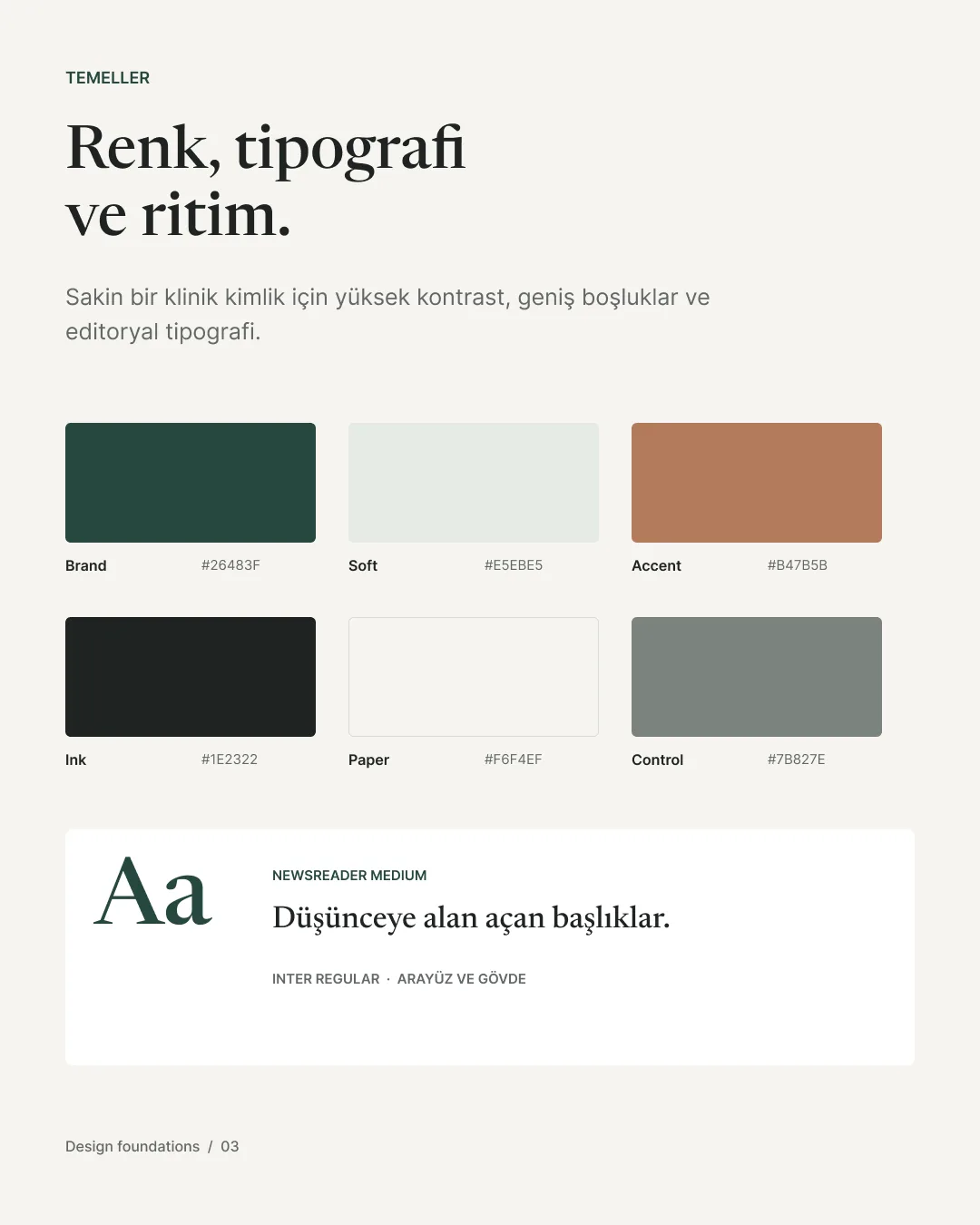 Temeller ve bileşenler — vaka görseli