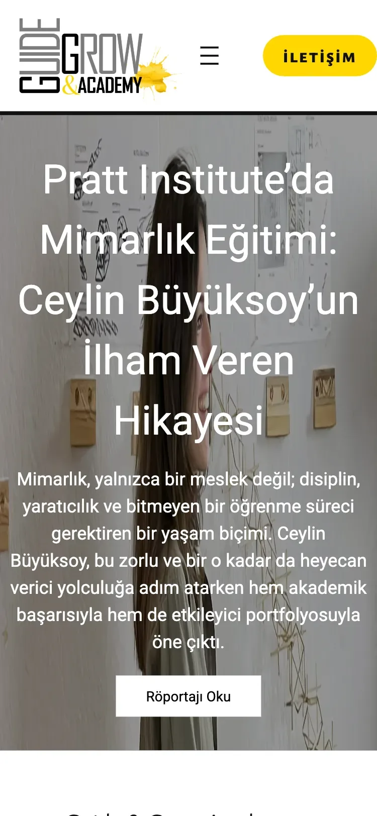 Guide & Grow Academy mobil: Anasayfa