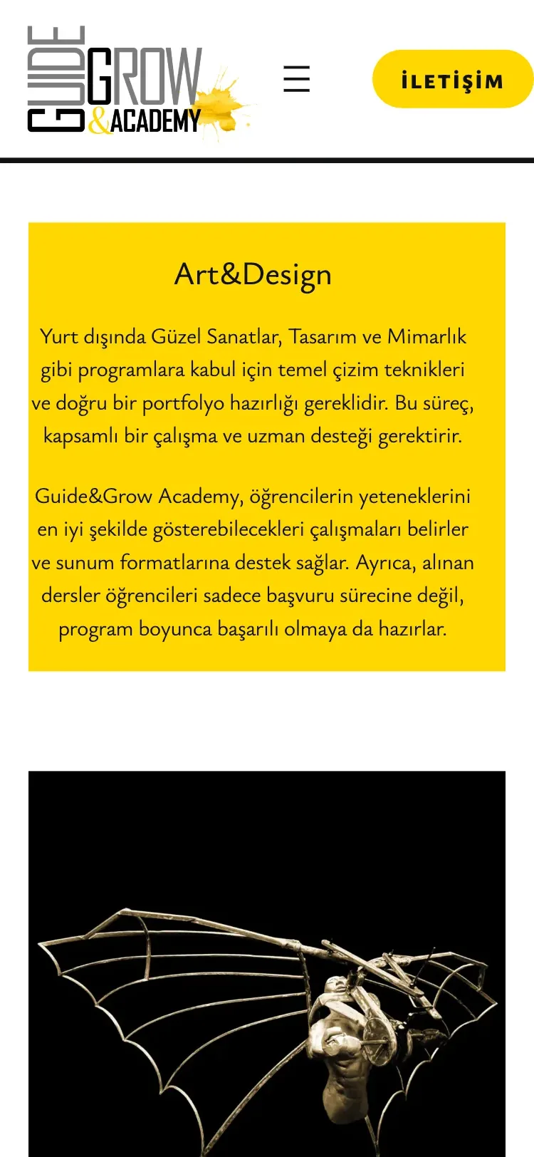 Guide & Grow Academy mobil: Art&Design bloğu