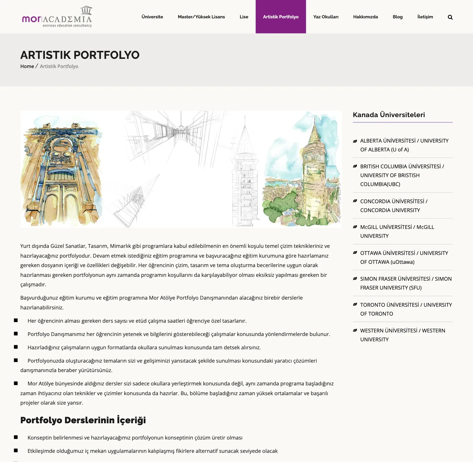 Mor Academia: Artistik Portfolyo