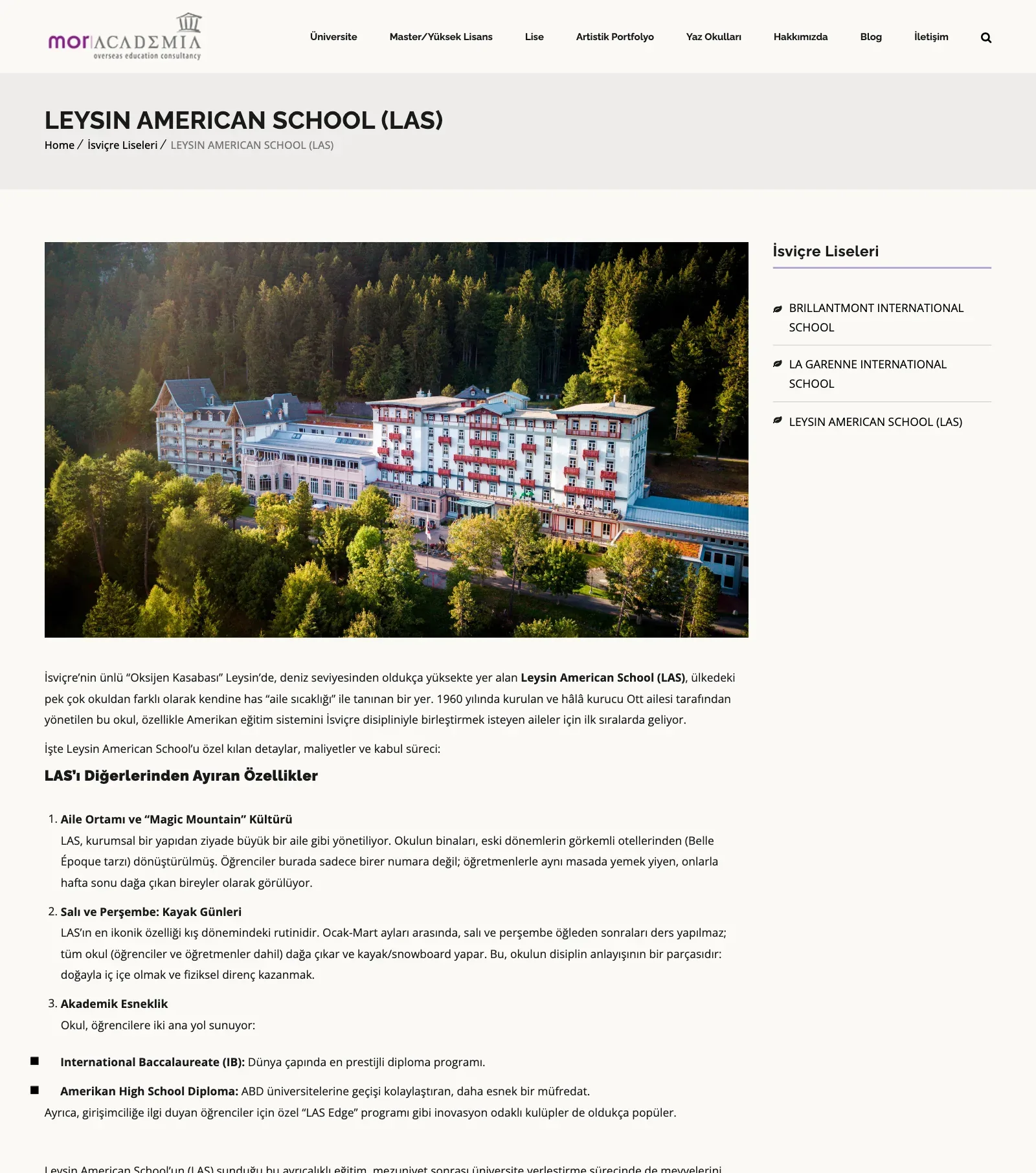 Mor Academia: Leysin American School