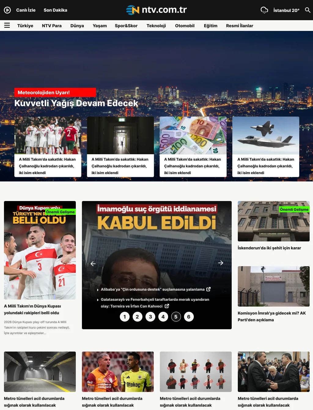 NTV anasayfası, 1024 px