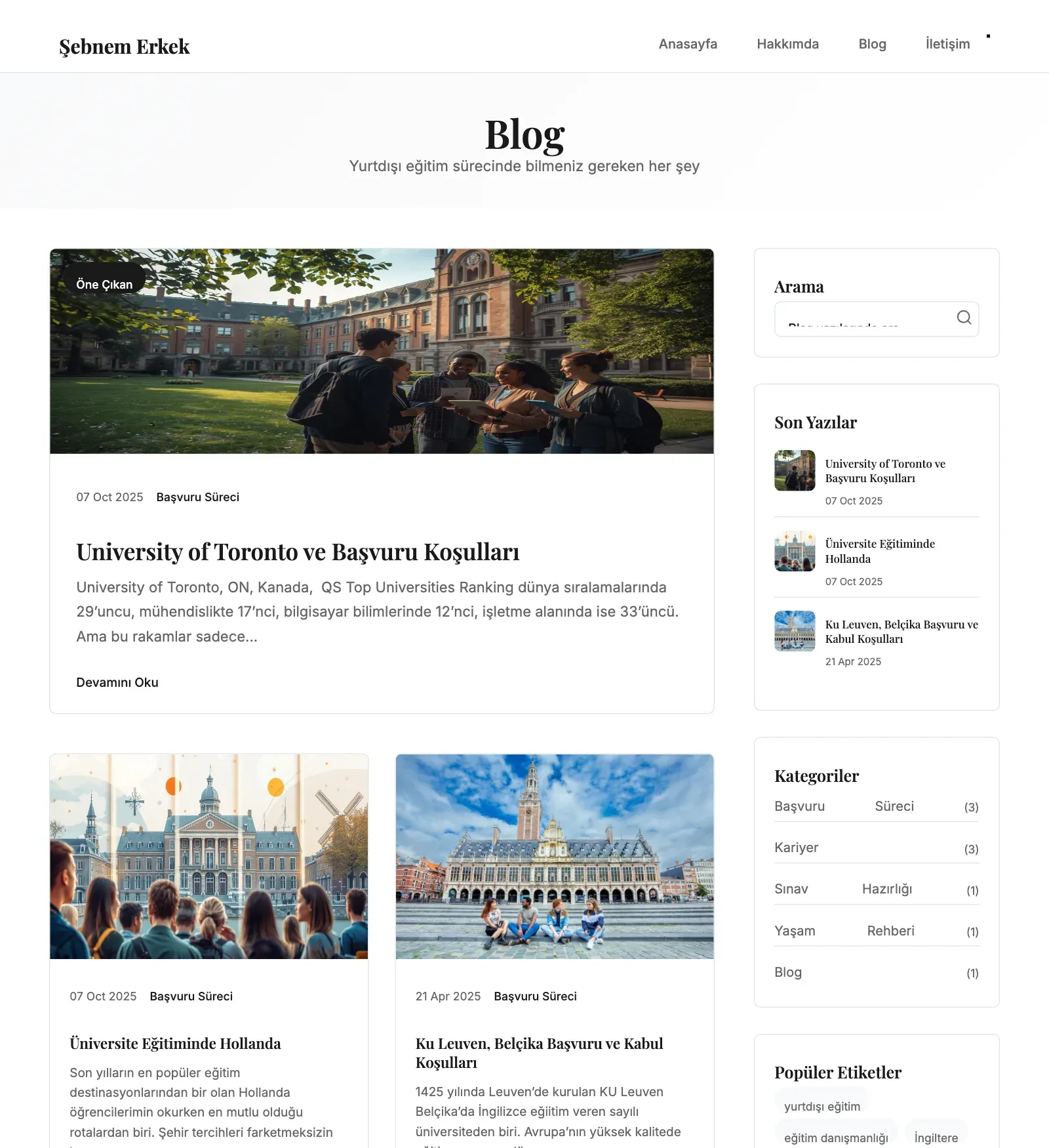 Şebnem Erkek: Blog