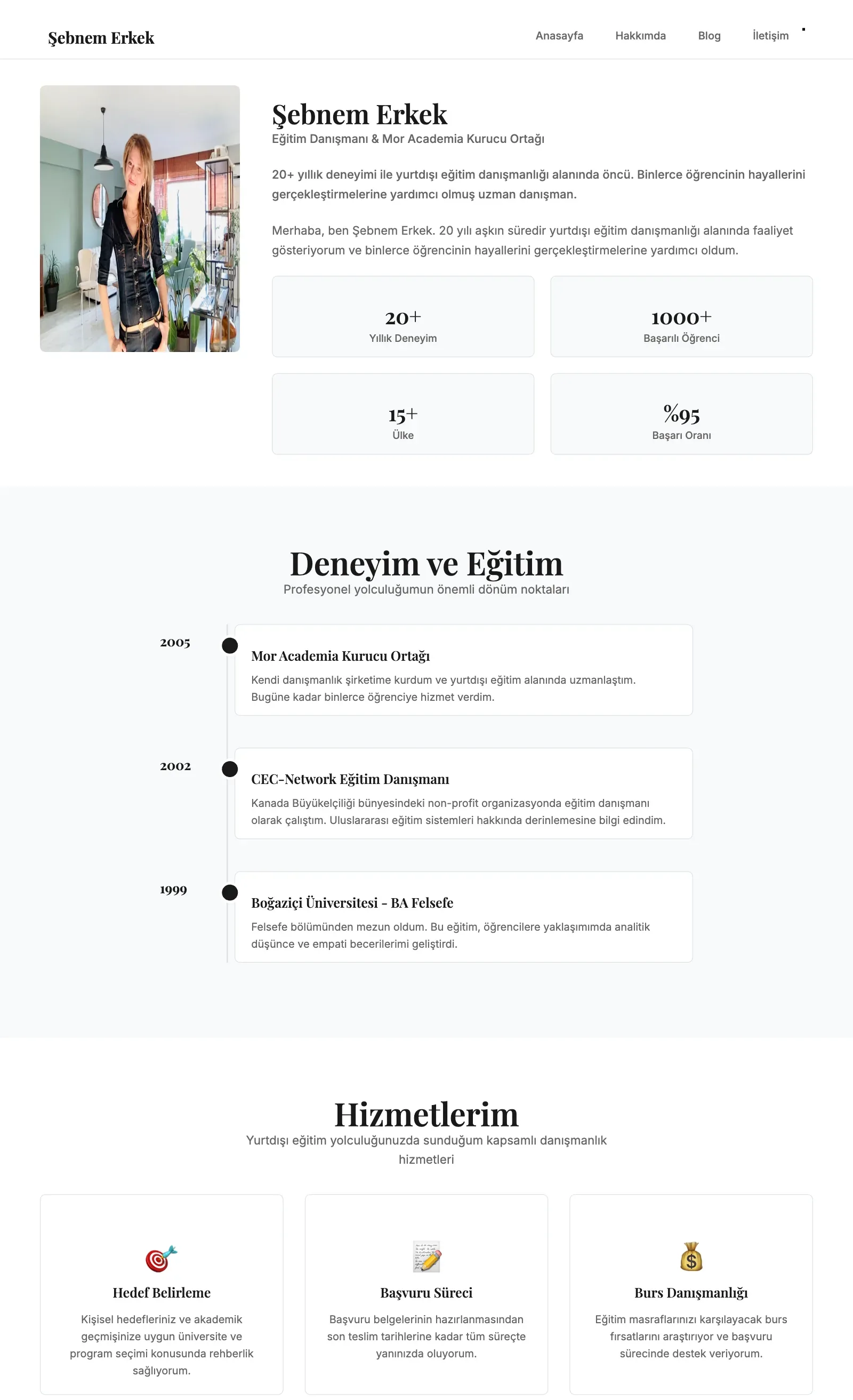 Şebnem Erkek: Hakkımda