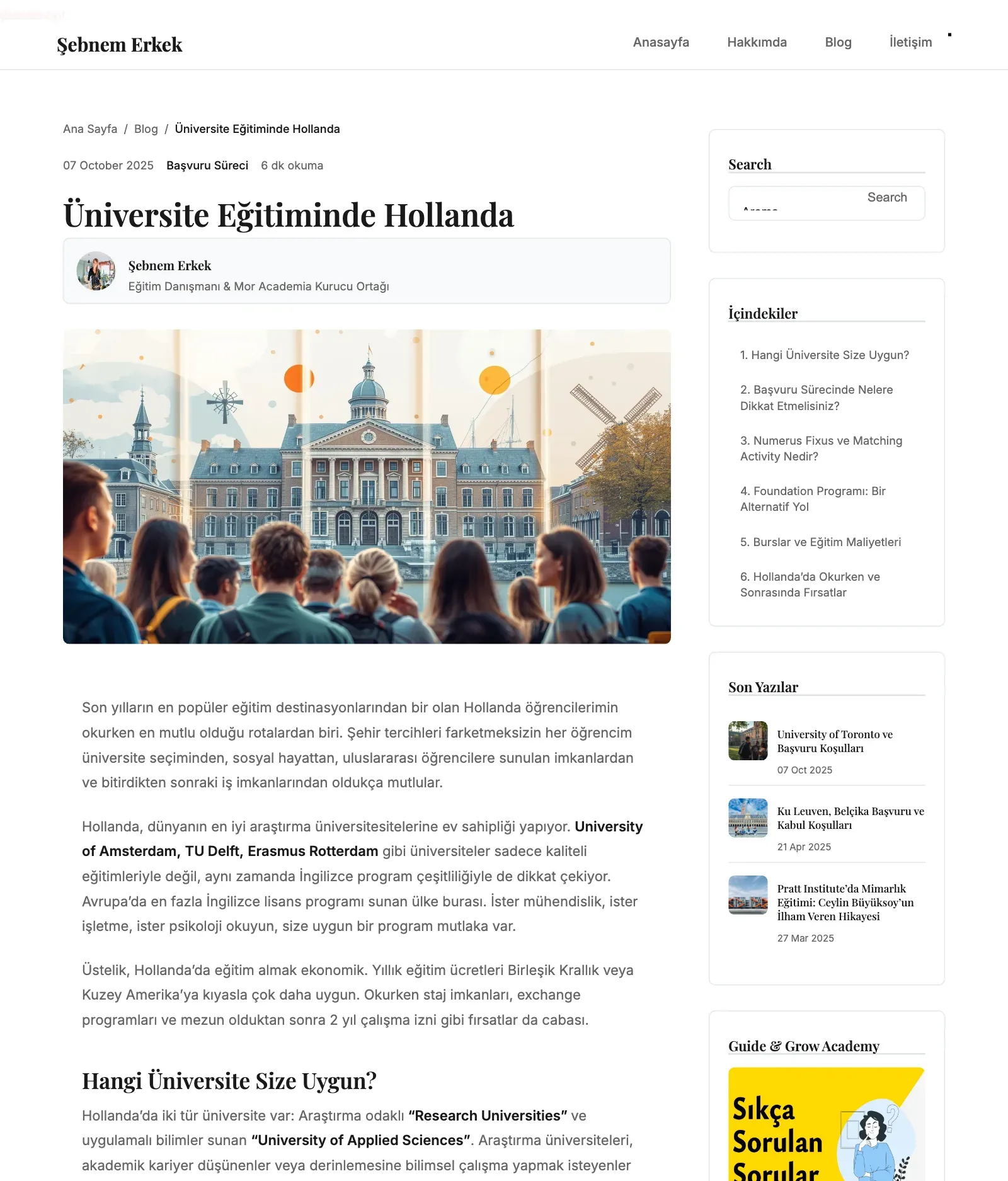 Şebnem Erkek: Blog yazısı